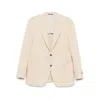 Canali Single-breasted Blazer In Neutral
