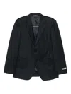 Canali Notched-lapel Single-breasted Suit In Blue