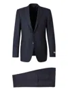 Canali Notched-lapel Single-breasted Suit In Blue