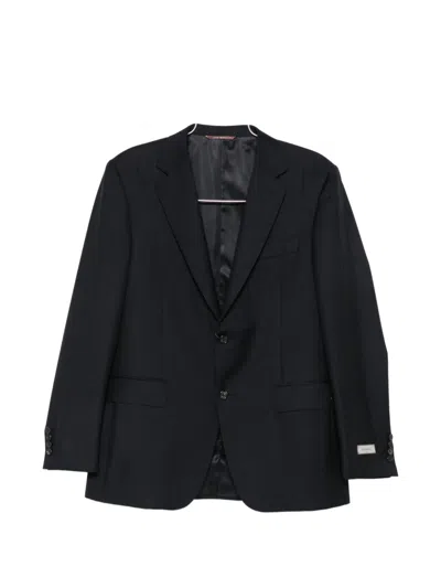 Canali Notched-lapel Single-breasted Suit In Black