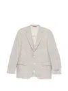 Canali Notched-lapel Suit In Neutral