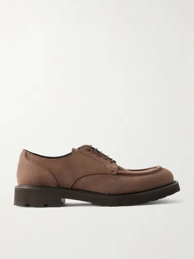 Canali Nubuck Derby Shoes In Multi