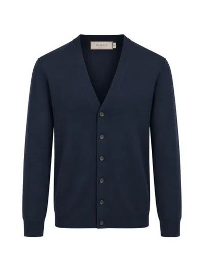 Canali Nuvola Button-up Cardigan In Blue