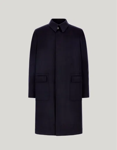 CANALI NUVOLA NAVY BLUE PURE WOOL COAT