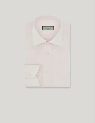 Canali Nuvola Pink Regular Fit Cotton Shirt