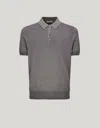 Canali Nuvola Polo En Laine Et Soie Grise In Gray