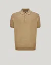 Canali Nuvola Polo En Laine Et Soie Ocre In Brown