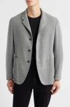 Canali Nuvola Regular Fit Heathered Grey Felted Wool Sport Coat In Gray