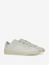Canali Refined Sheep Skin Sneakers With Minimalist Aesthetic In White