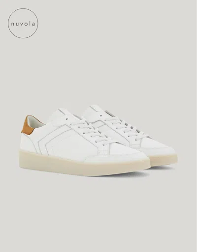 Canali Nuvola White And Brown Calfskin Sneakers