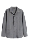 Canali Nuvola Wool Blend Shirt Jacket In Grey
