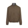 Canali Reversible Technical Zip-up Jacket In Nude