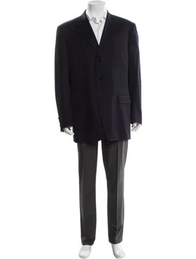Pre-owned Canali Overcoat In Blue