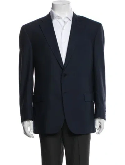 Pre-owned Canali Overcoat In Blue