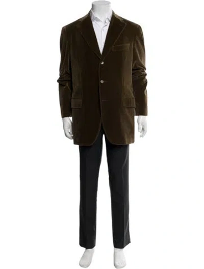 Pre-owned Canali Overcoat In Green