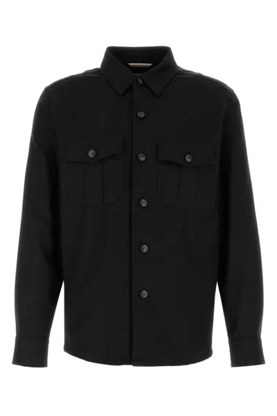 Canali Overshirt In Black
