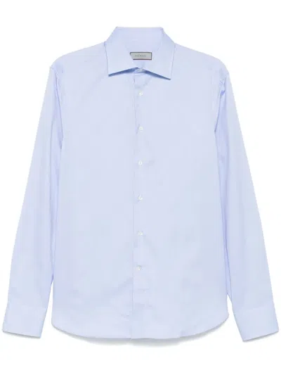 Canali Oxford Shirt In Blue