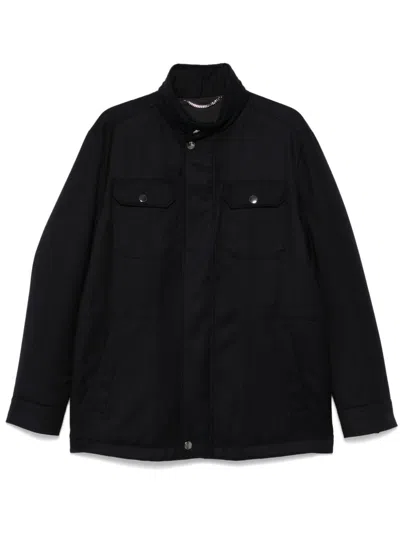 Canali Padded Jacket In Blue