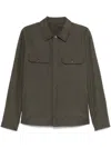 Canali Padded Shirt Jacket In Green