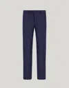Canali Pantalon Bleu En Laine