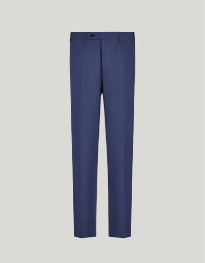 Canali Pantalon Bleu En Laine Impeccabile In Blue