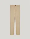 Canali Pantalon Chino Beige Avec Cordon De Serrage, Coupe Décontractée, En Sergé Fluide De Coton Et Lyocell In Brown