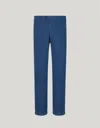 Canali Pantalon Chino Bleu Pétrole, Confectionné Dans Un Sergé Fluide De Coton Et Lyocell In Blue