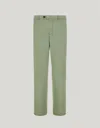 Canali Pantalon Chino En Sergé De Coton Fluide Et Lyocell Sauge In Gray