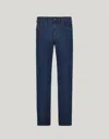Canali Pantalon Cinq Poches En Denim Stretch Bleu In Blue