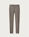 Canali Pantalon En Laine Gris Tourterelle In Brown