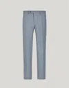 Canali Pantalon En Laine, Soie Et Lin Travel Bleu Ciel In Gray