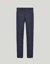 Canali Pantalon En Laine Travel, Soie Et Lin In Blue