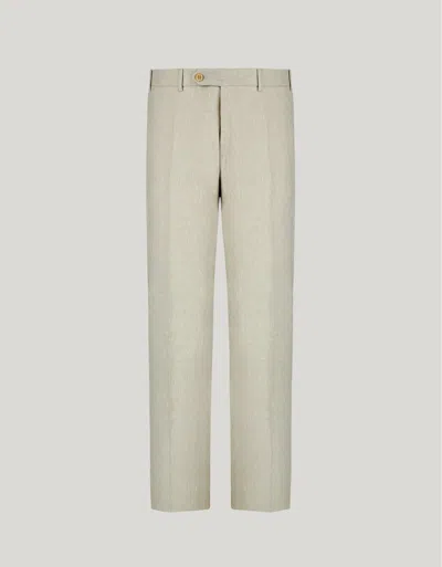 Canali Pantalon En Lin Et Laine Naturelle In Gray