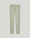Canali Pantalon En Lin Vert Sauge In Green