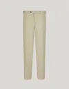 Canali Pantalon En Soie Et Lin Naturel In Metallic