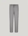 Canali Tapered-leg Stretch-wool Trousers In Gray