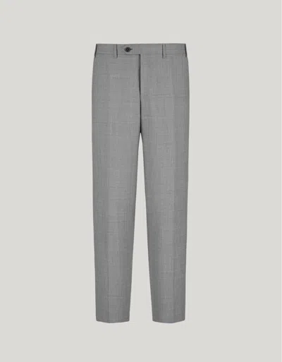 Canali Pantalon Gris En Laine In Gray