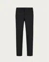 Canali Pantalon Noir En Laine In Black