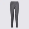 Canali Belt Loop Casual Pants In Gray