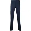 Canali Cotton-blend Twill Pants In Blue