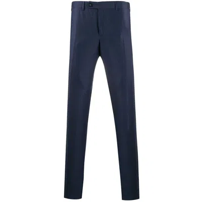Canali Straight-leg Tailored Trousers In Blue