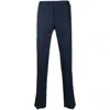 Canali Cotton-blend Twill Pants In Blue