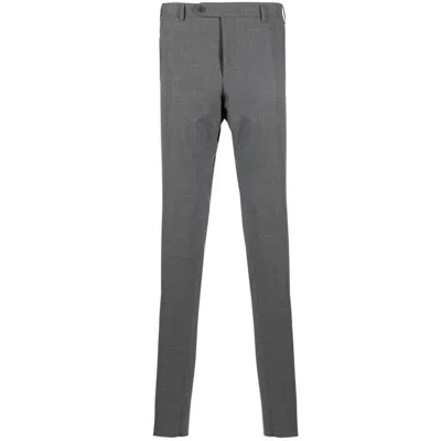 Canali Wool-blend Tailored Trousers In Grey