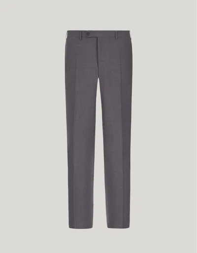 Canali Pants In Grey Wool In Gray
