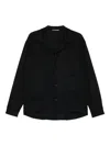 Canali Patch-pocket Button-down Jacket In Black