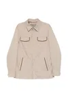 Canali Patch-pocket Jacket In Neutral