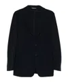 Canali Patch-pocket Knitted Blazer In Black