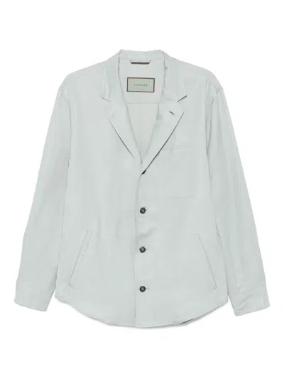 Canali Patch-pocket Shirt Jacket In Blue