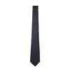 Canali Pattern Jacquard Silk Tie In Black