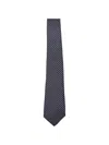 Canali Geometric-pattern Tie In Blue